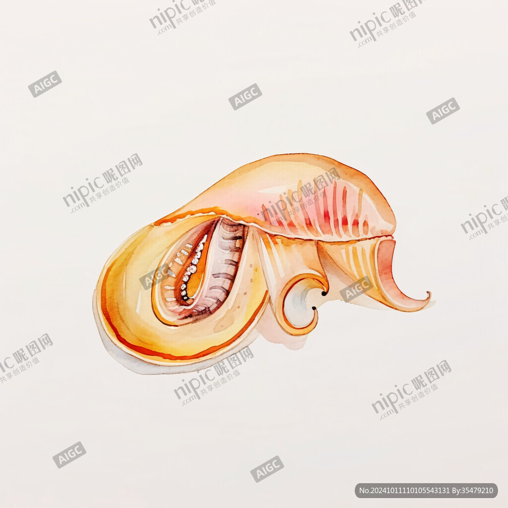 鹦鹉螺插画