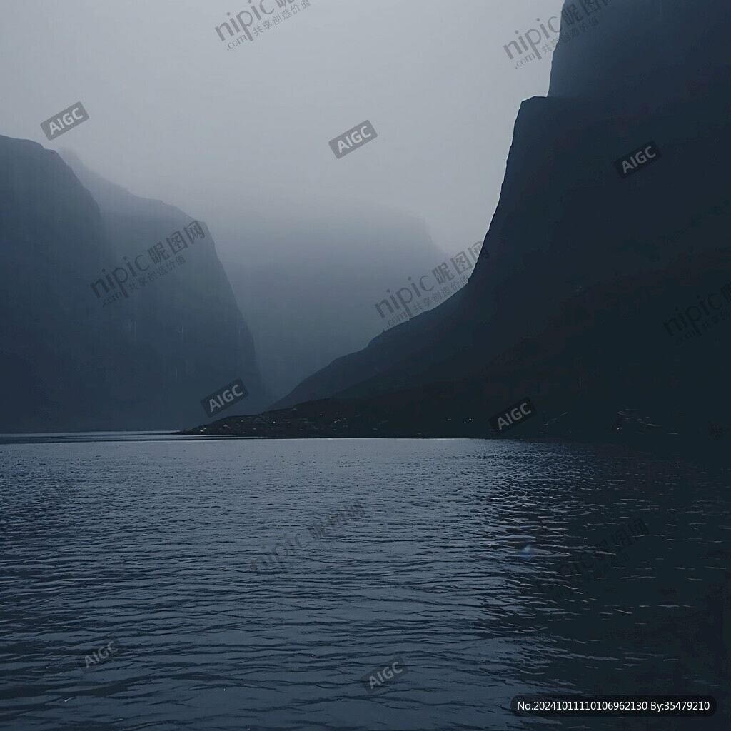 朦胧山水风景