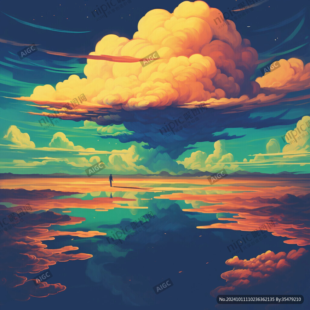 创意插画天空