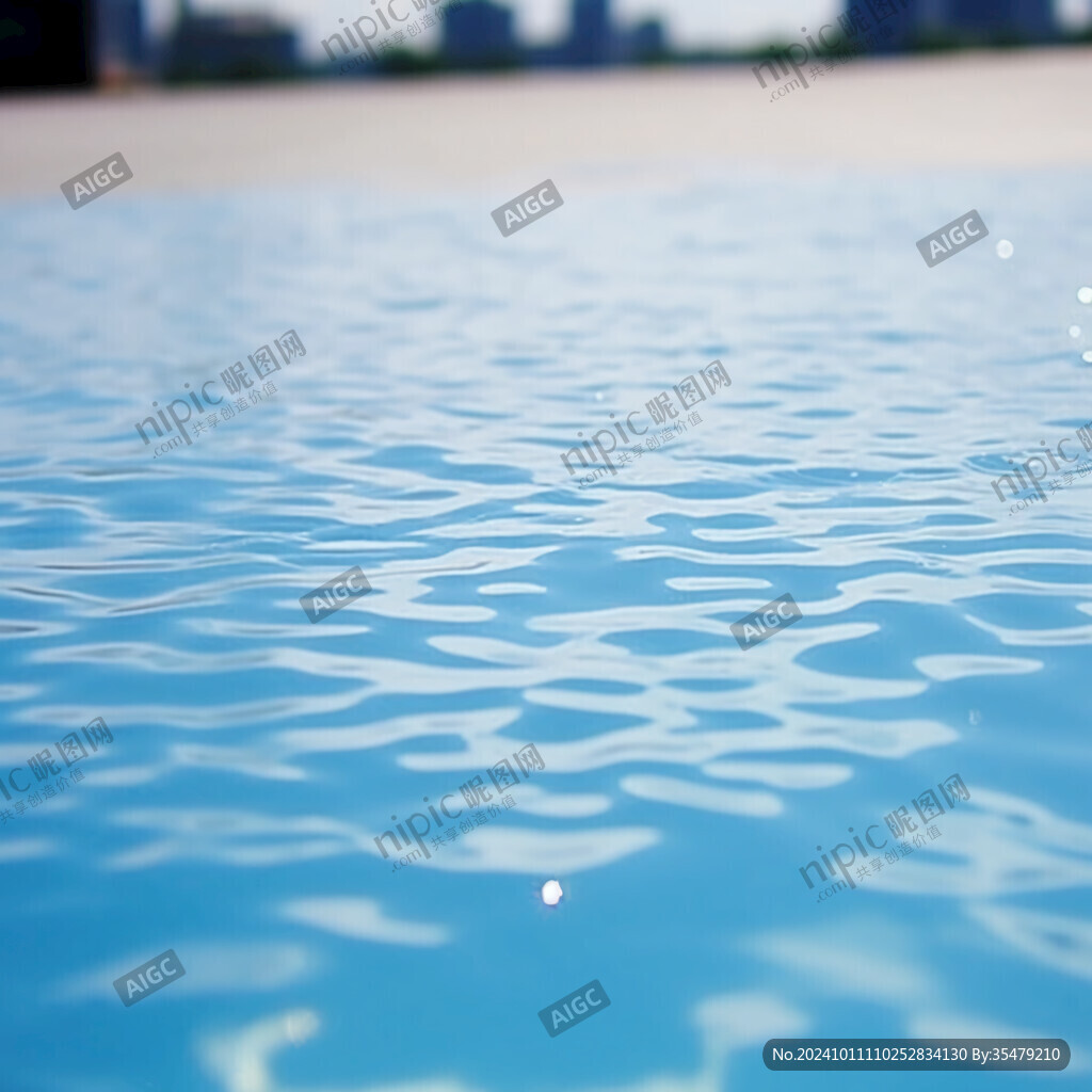 泳池水纹蓝色泳池