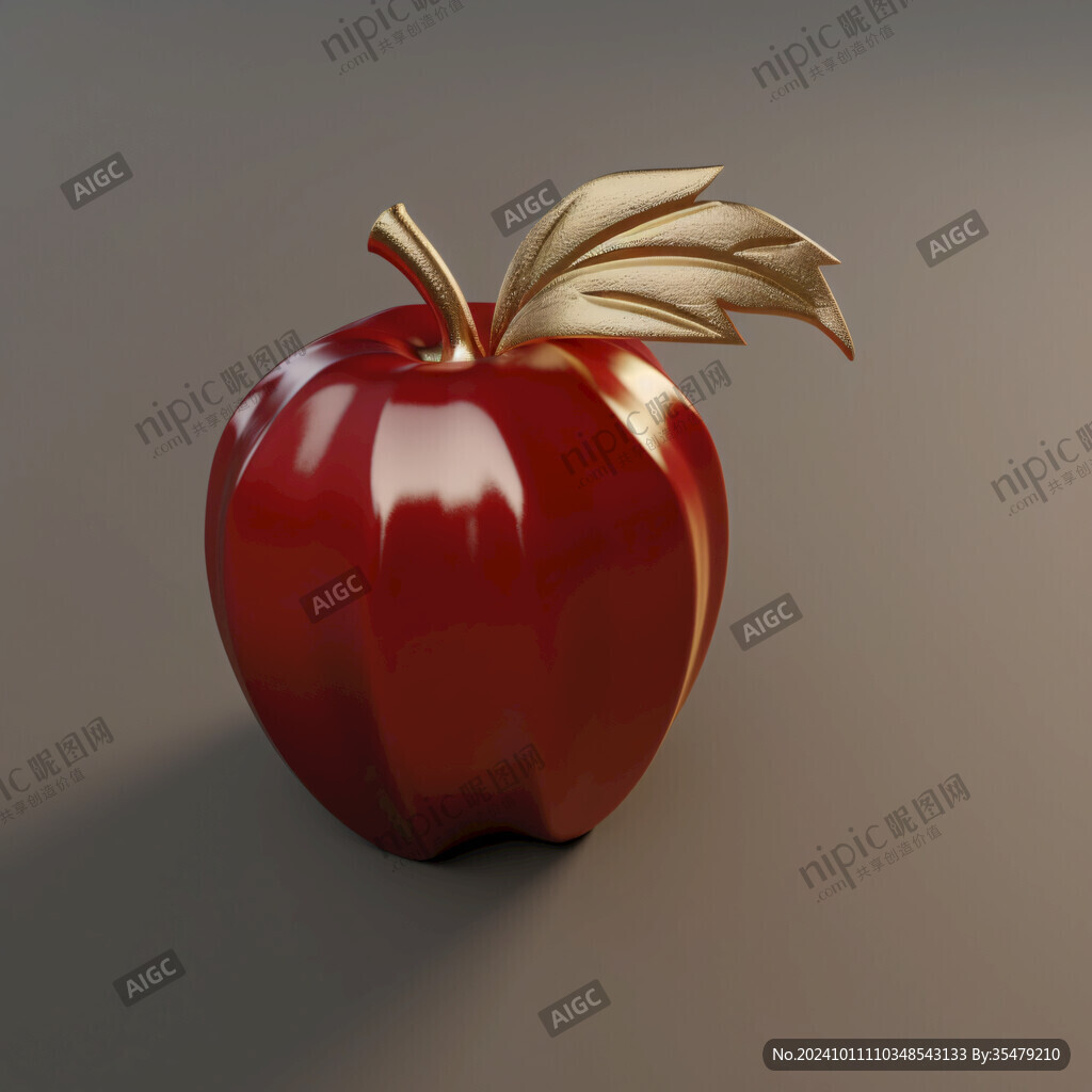 lowpoly苹果