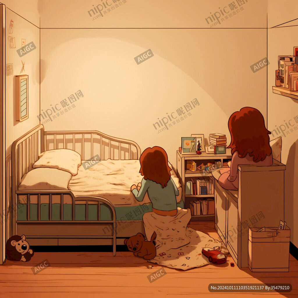妈妈和女儿温馨场景