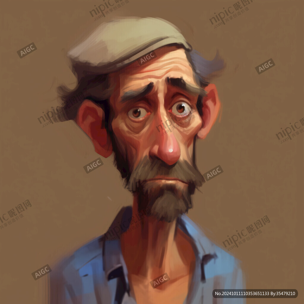 插画老头
