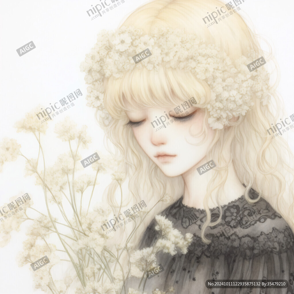 雏菊少女插画