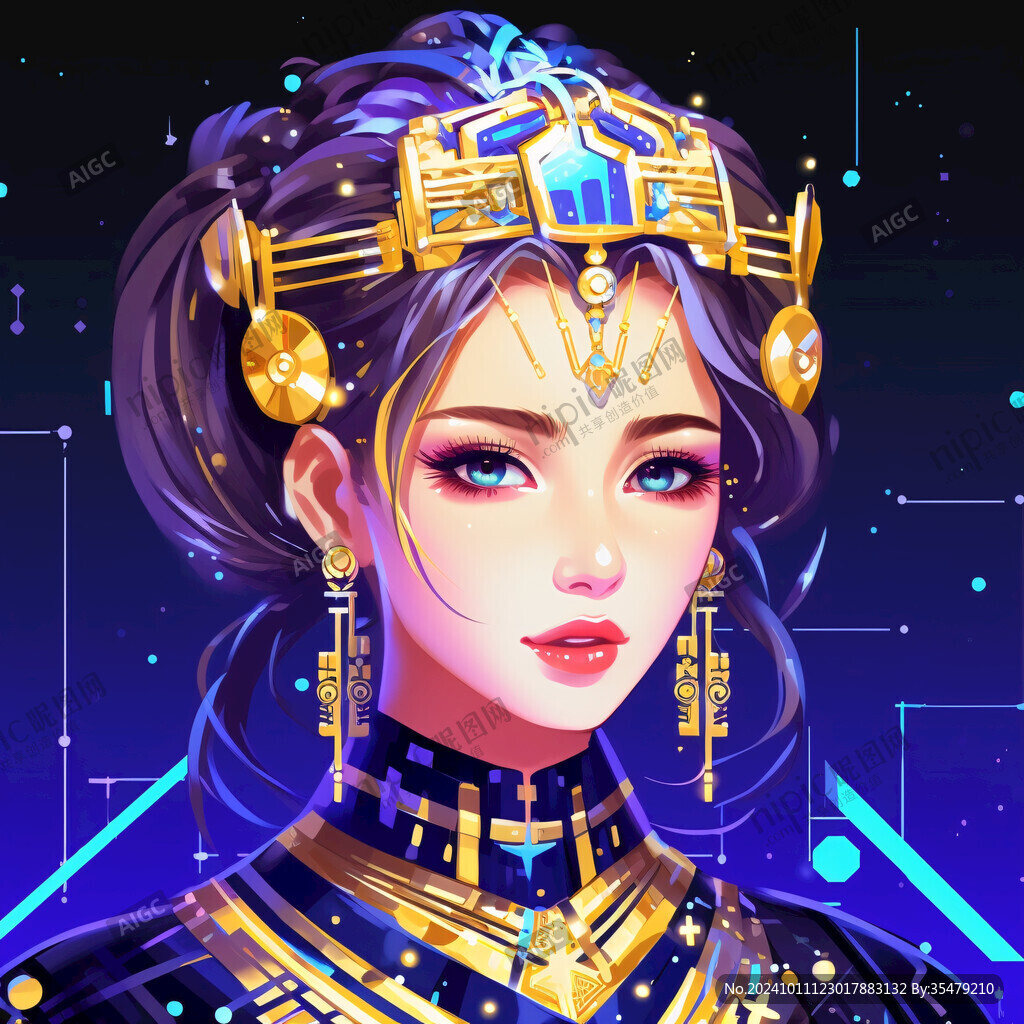 新国潮神女插画