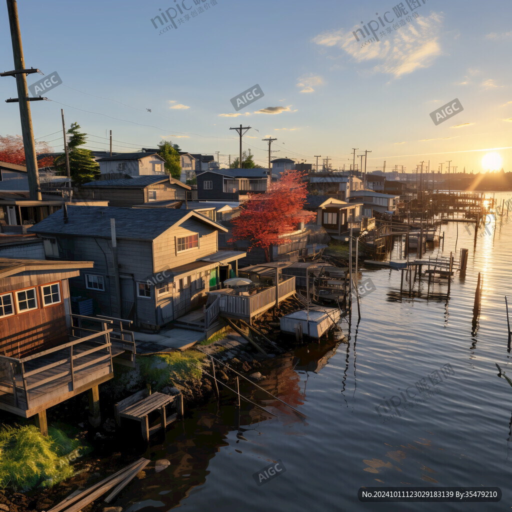 水乡场景素材
