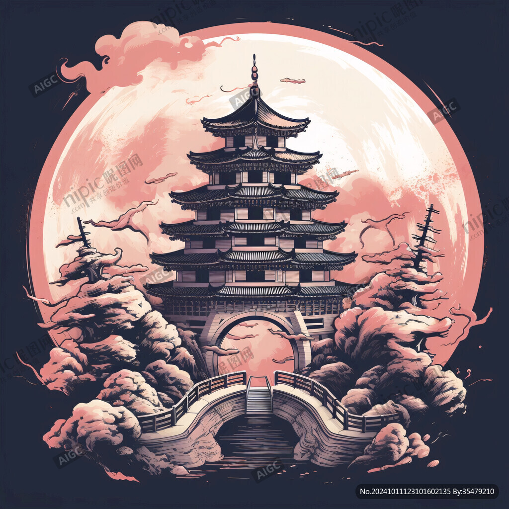 万寿塔插画