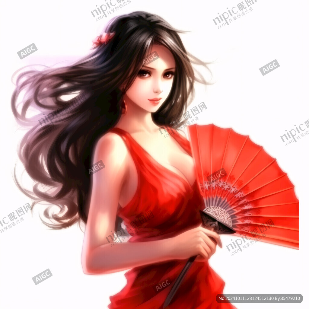 鼠绘美女插画