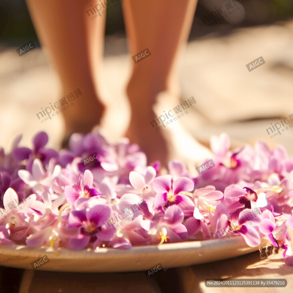 花瓣泡脚