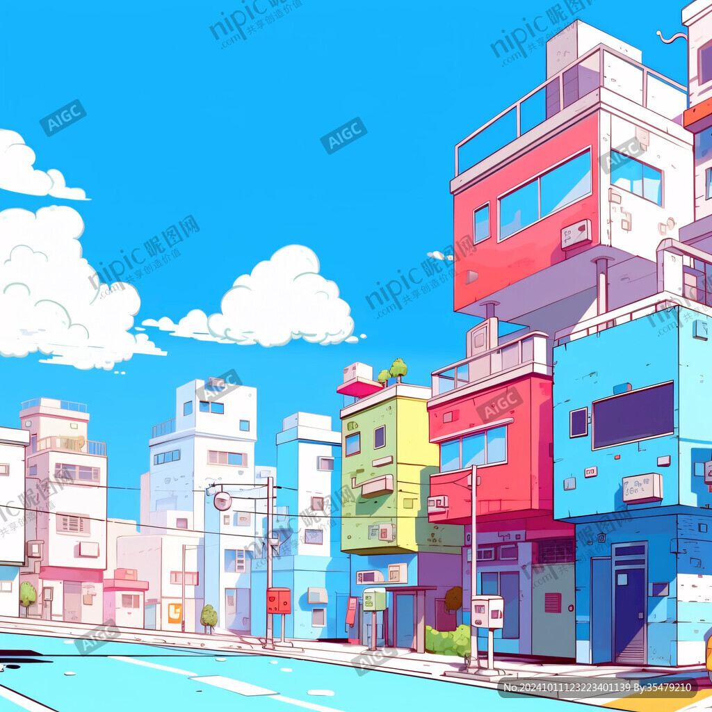 插画楼房