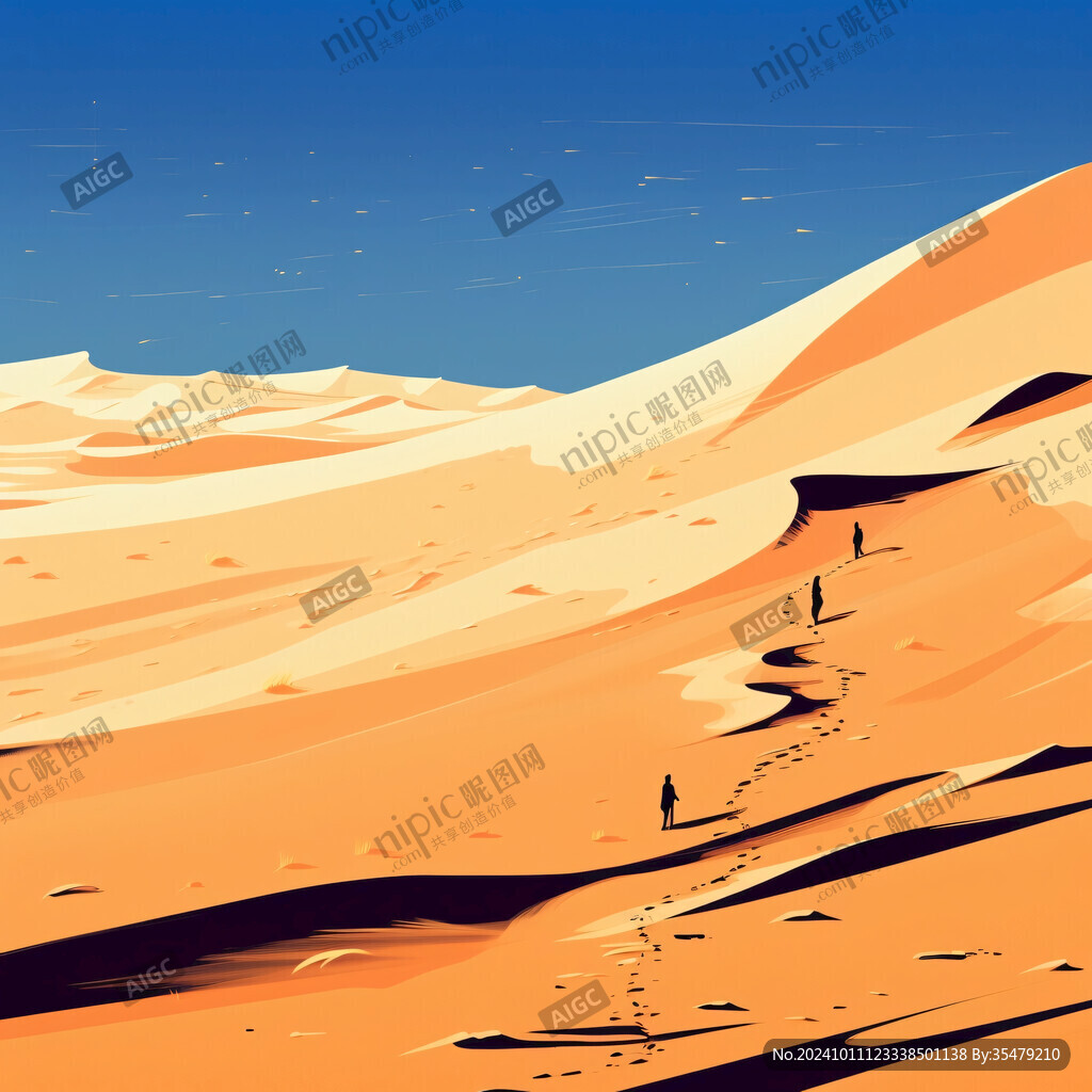 沙漠风景插画