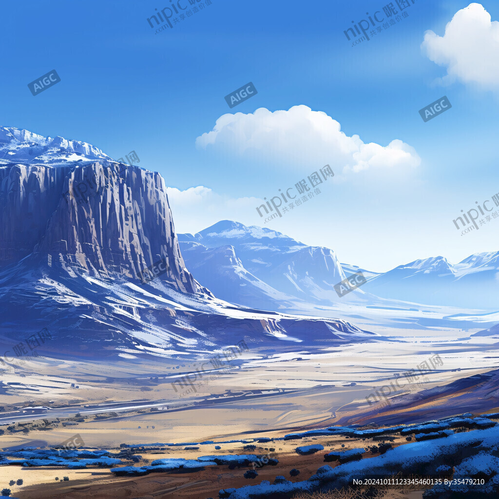 雪山草地荒漠