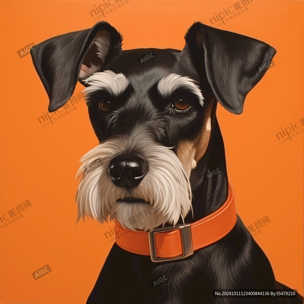 狗狗写实插画