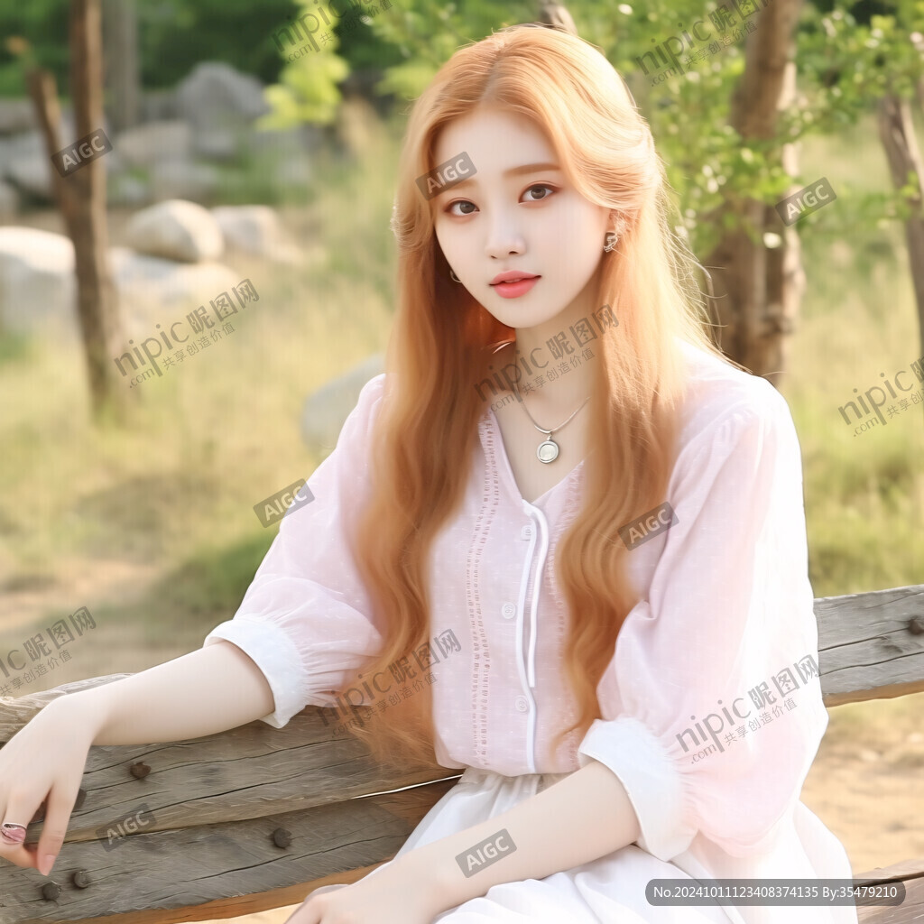 棕黄色头发反光