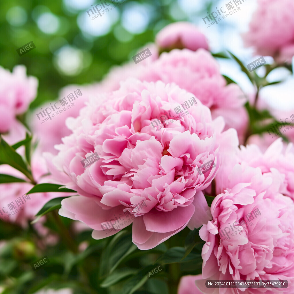 粉色花芍药
