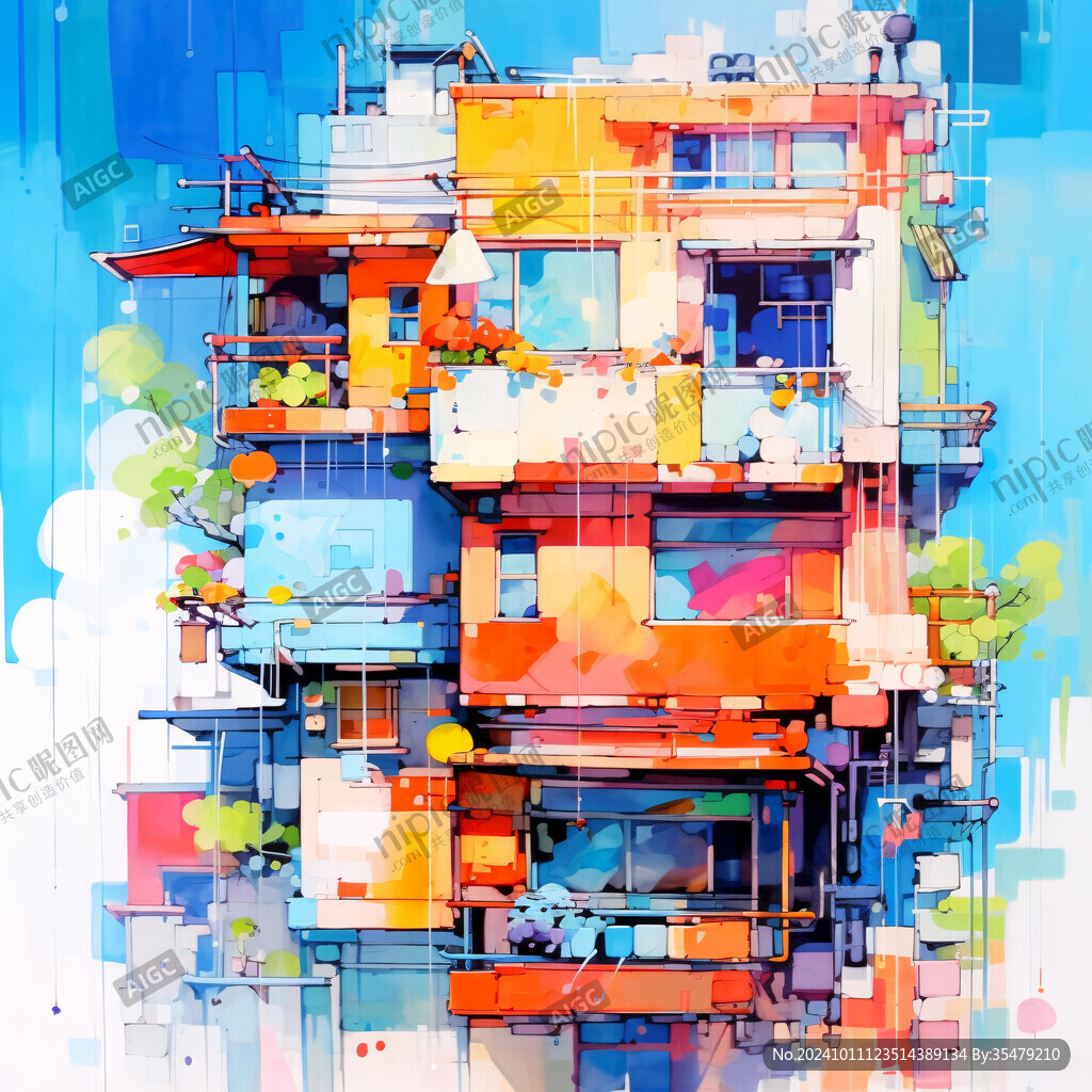 插画楼房