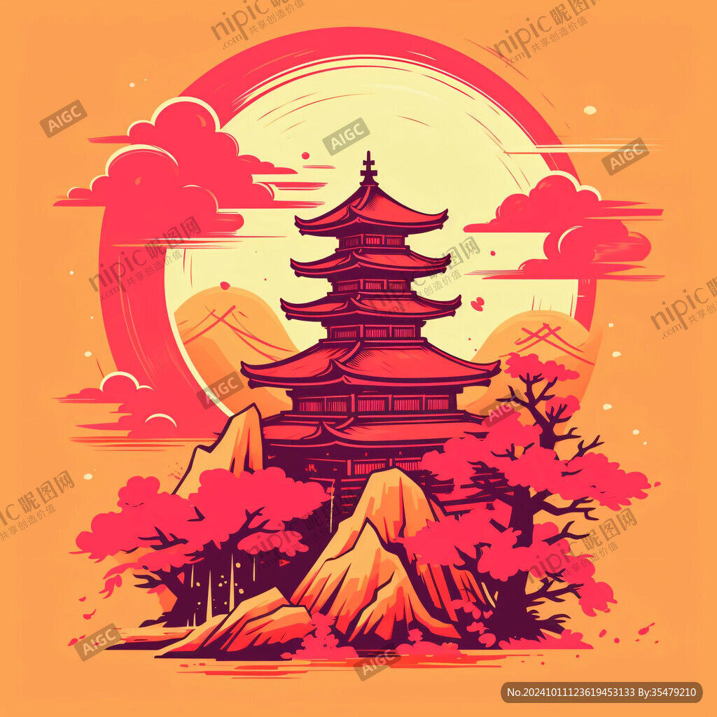 万寿塔插画