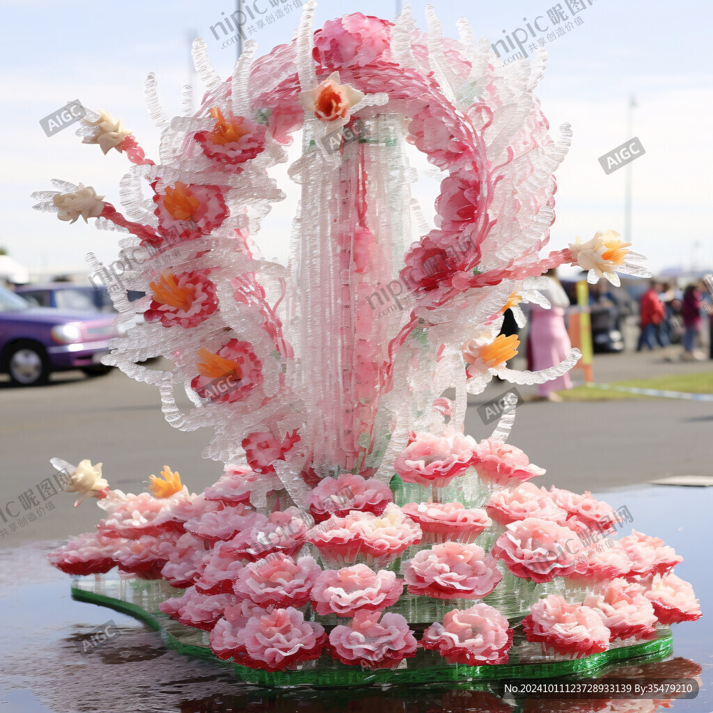 孔雀造型鲜花展览