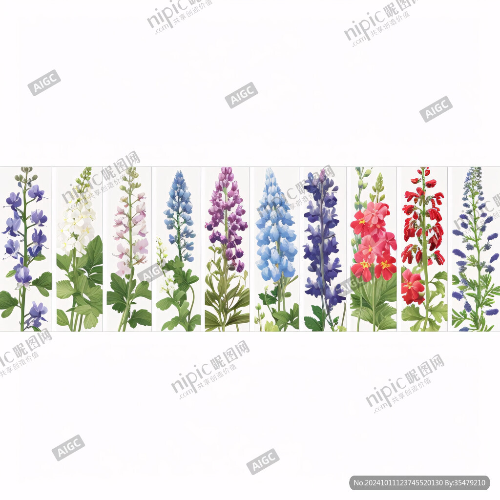 四季植物花卉插画