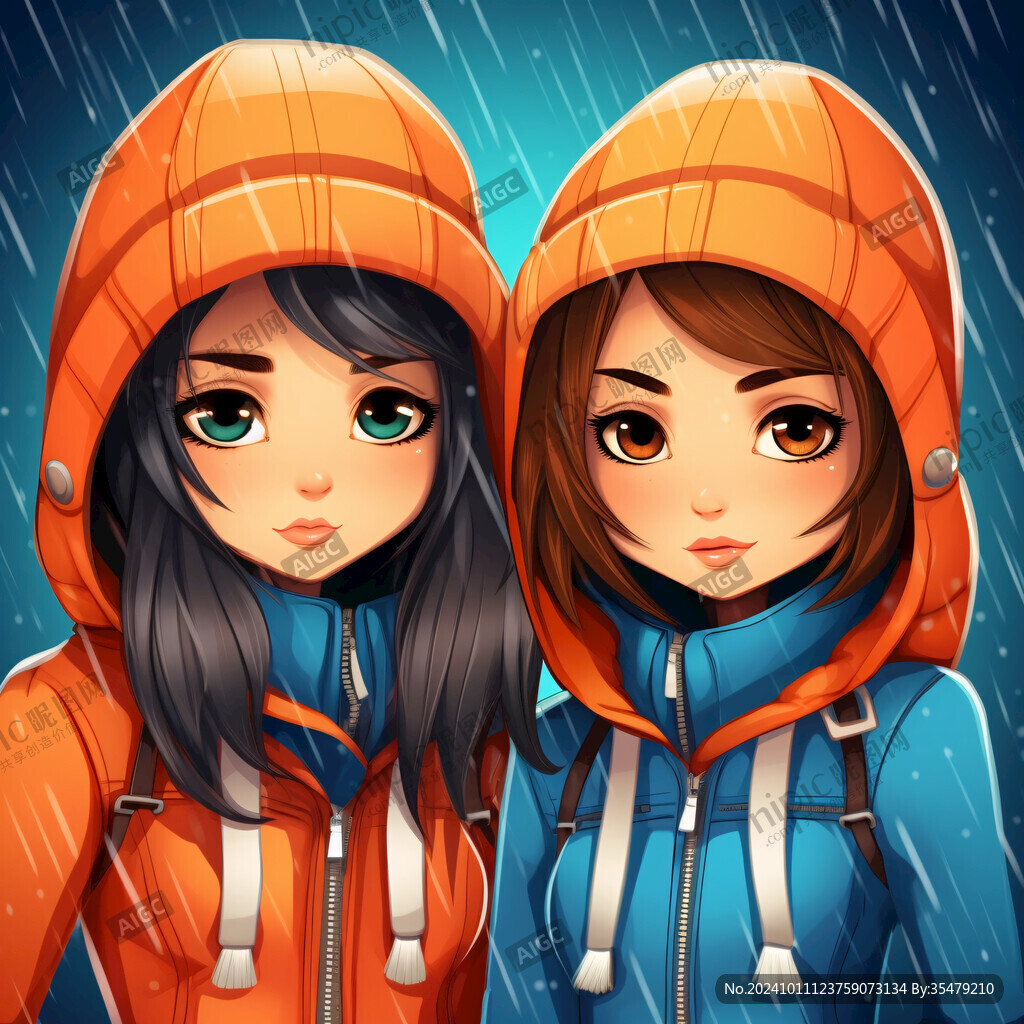 雨衣插画