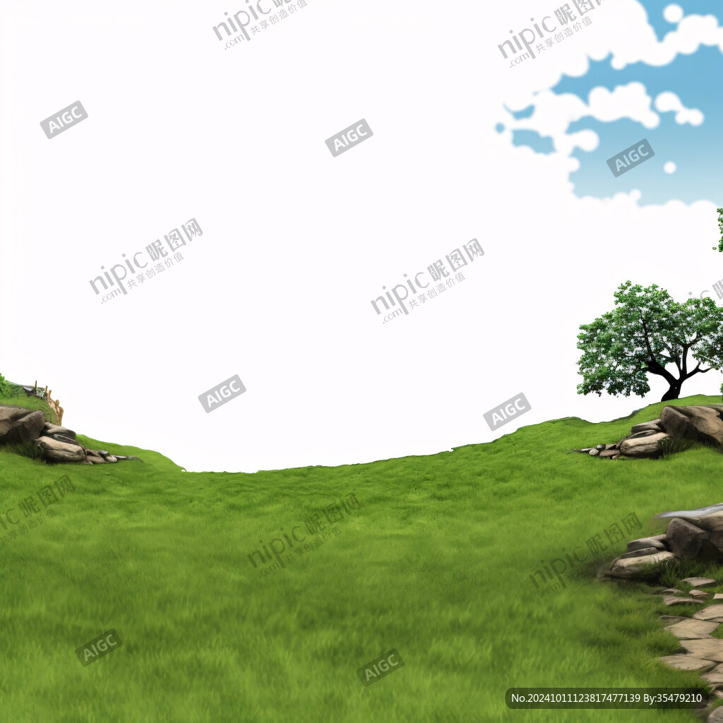 草地假山草地