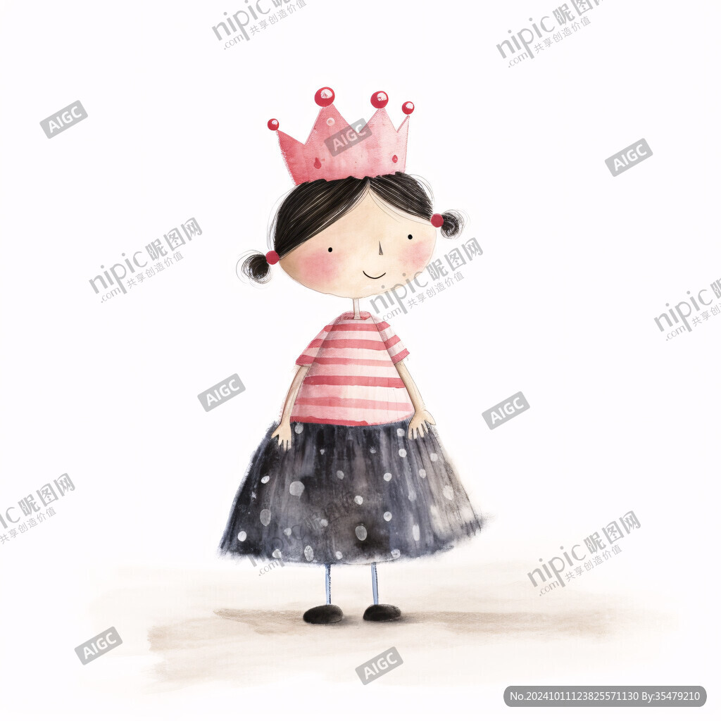 调皮的小公主卡通形象