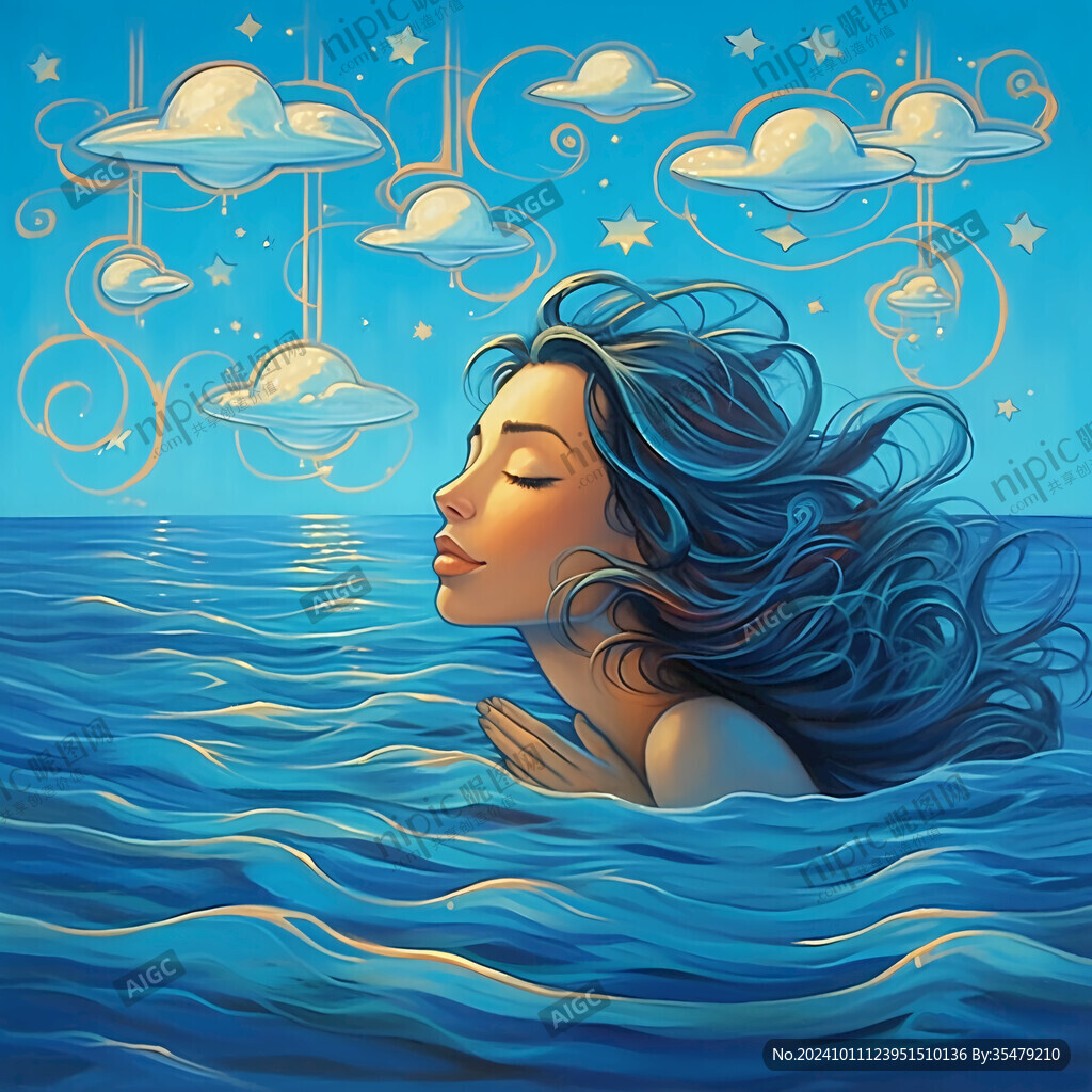 蓝色空间美人鱼