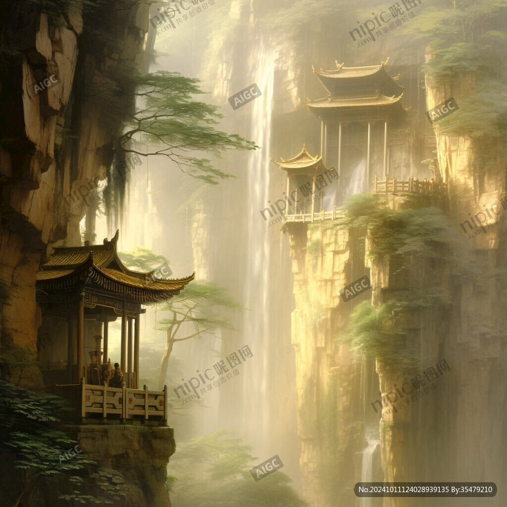 宫殿楼阁仙境仙人大殿