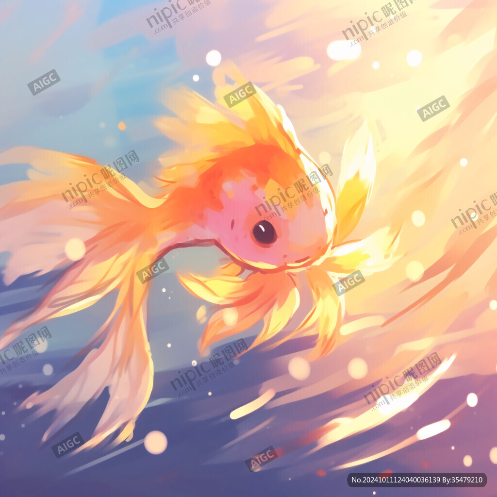 创意金鱼潮流插画