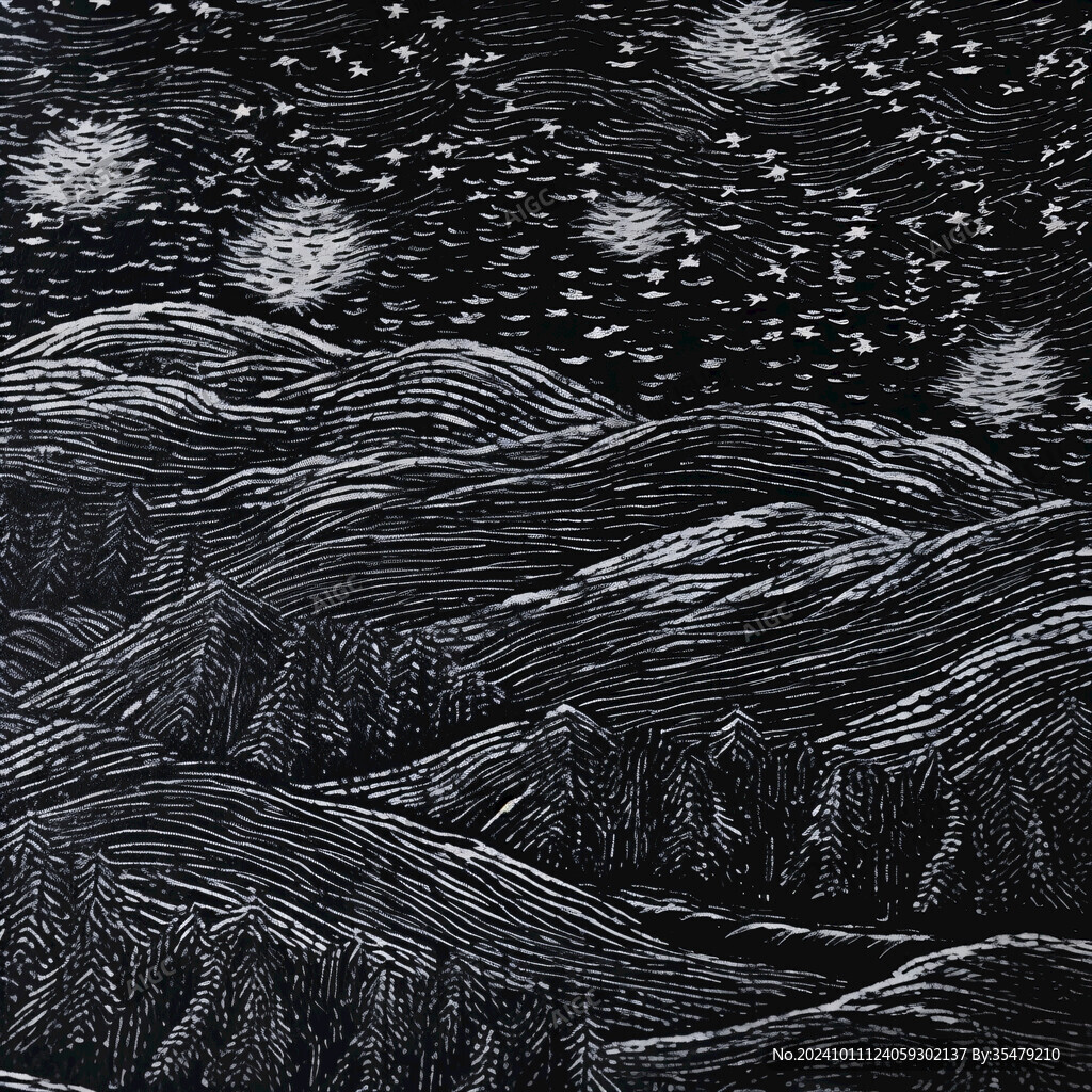 山木刻绘画