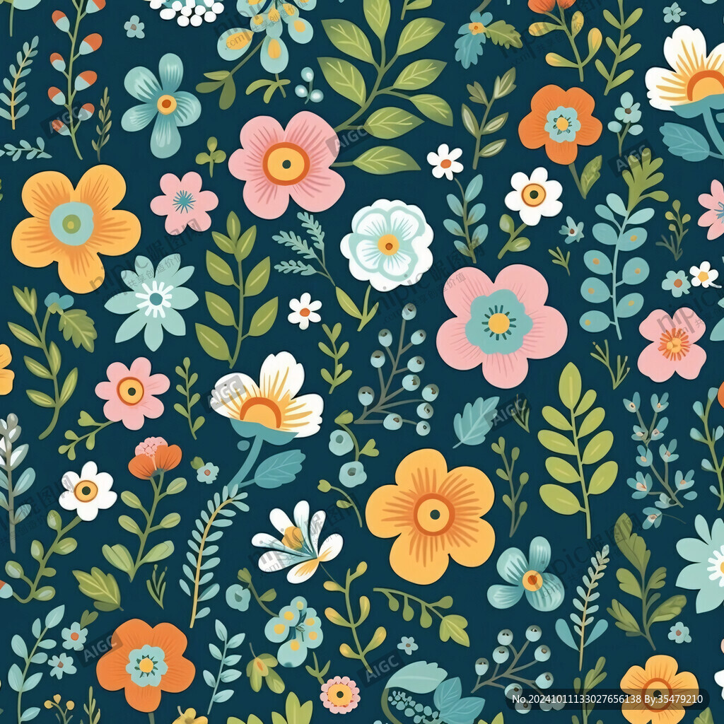 小碎花插画