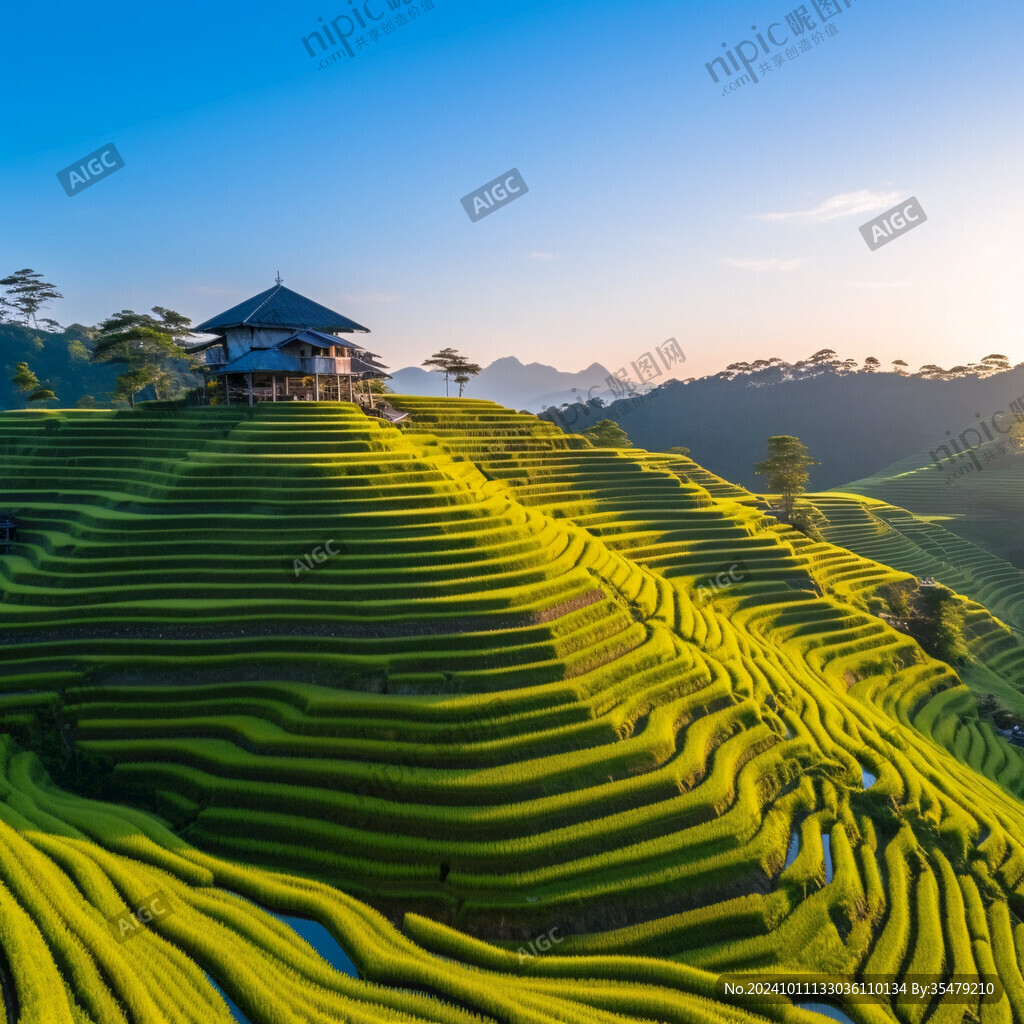 龙胜梯田日落
