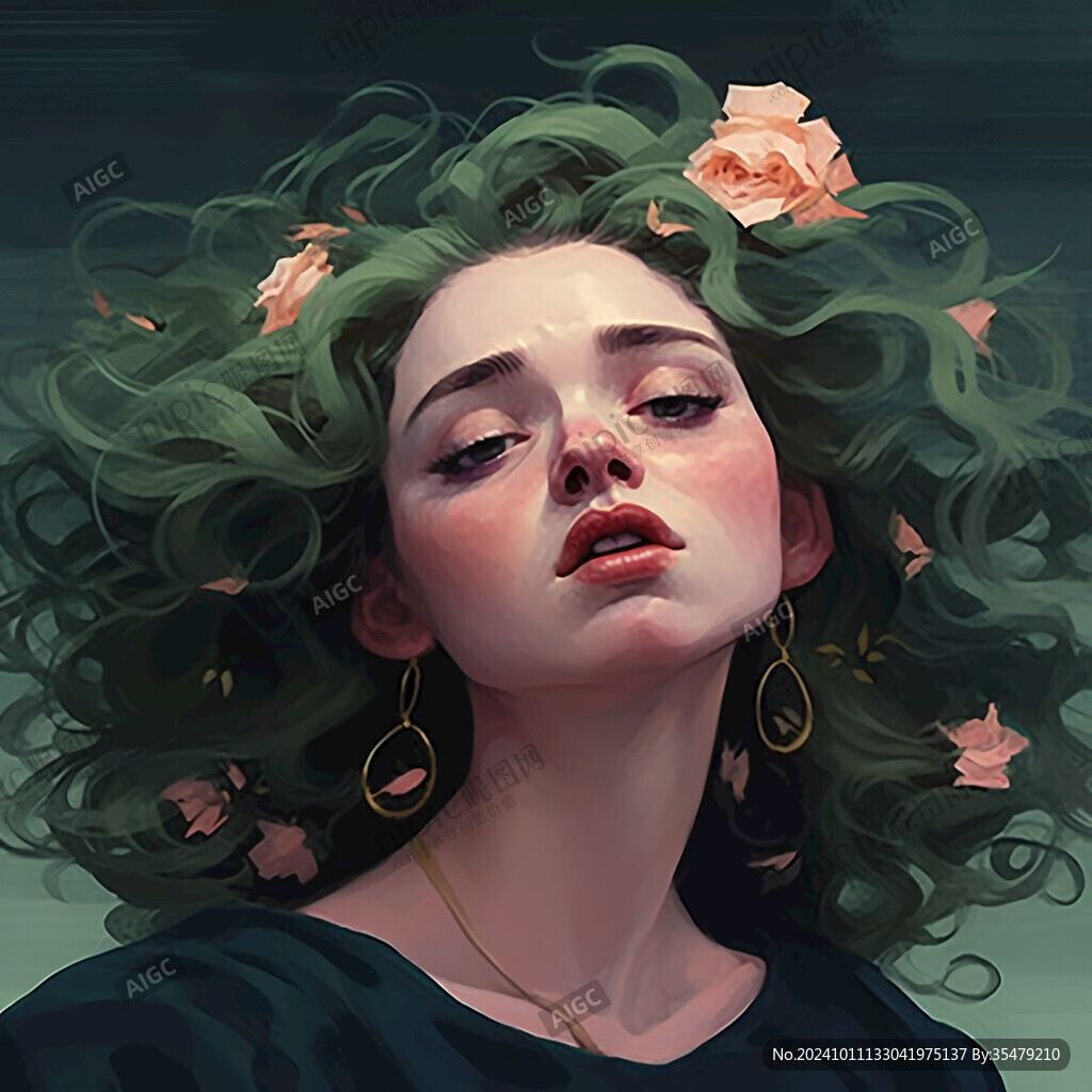 高级感女插画
