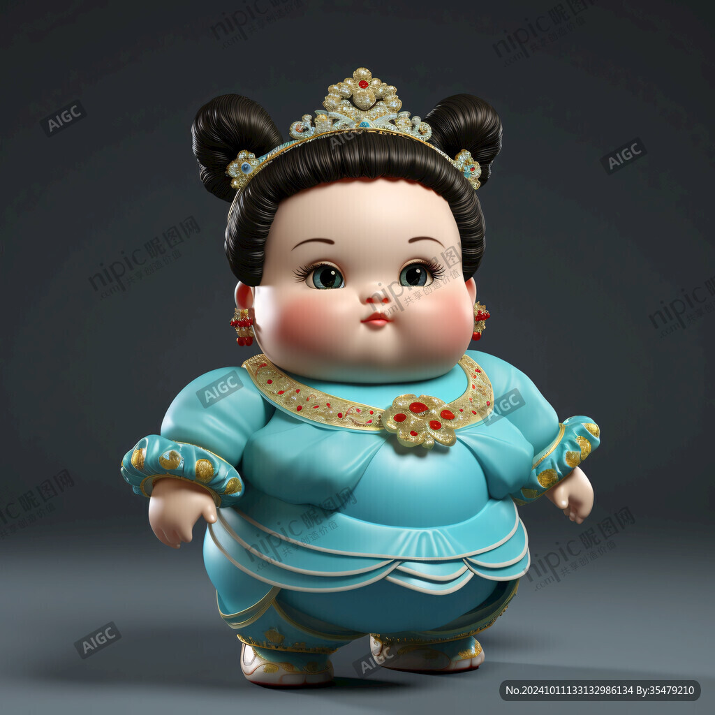 卡通唐朝胖美人