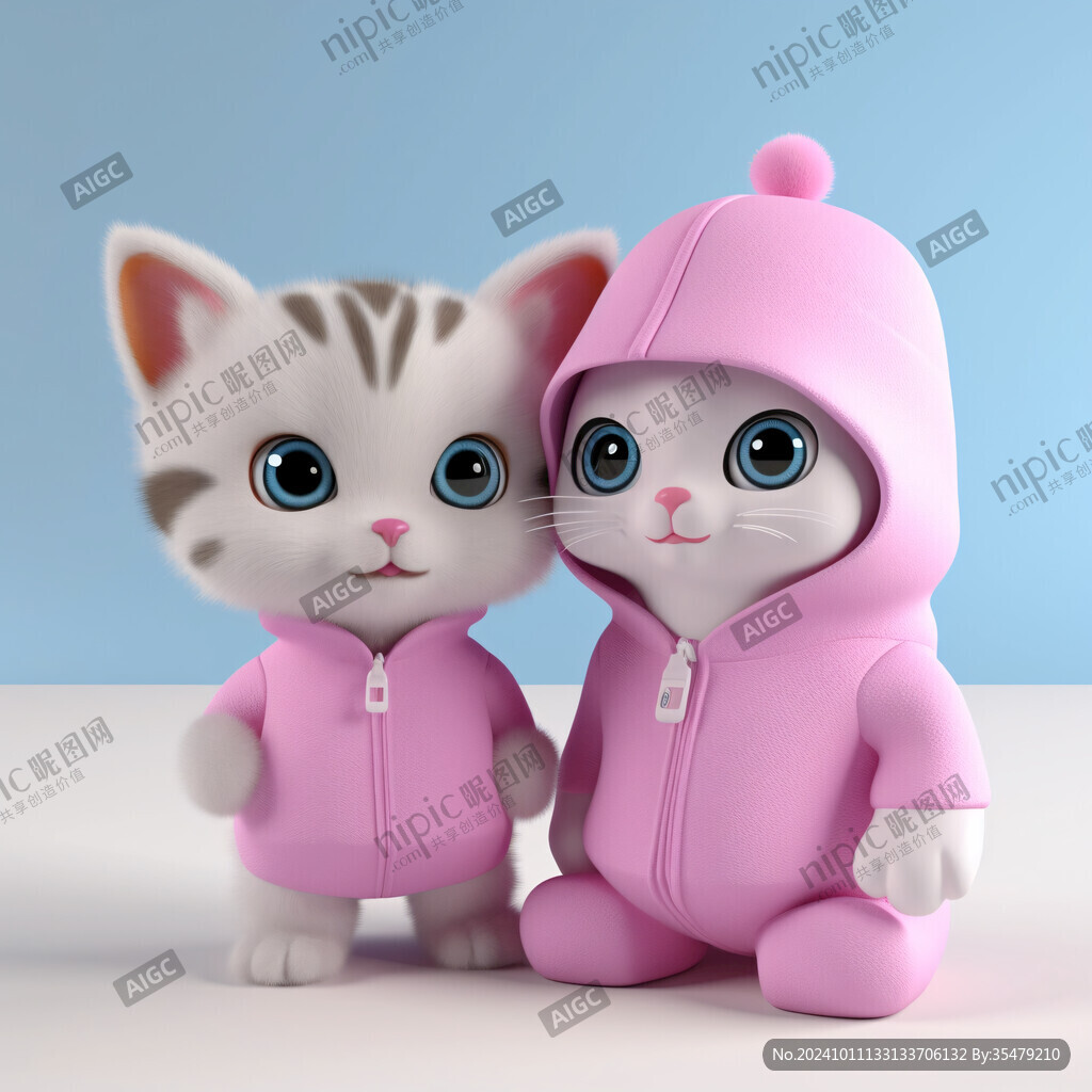 小猫公仔玩偶设计