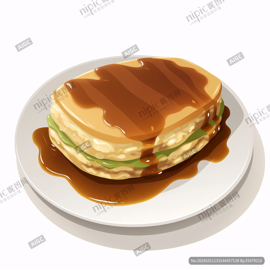 插画西式早点