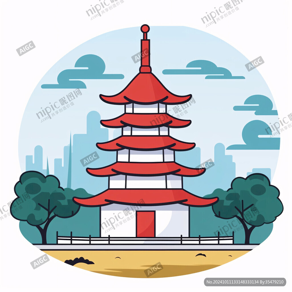 万寿塔插画