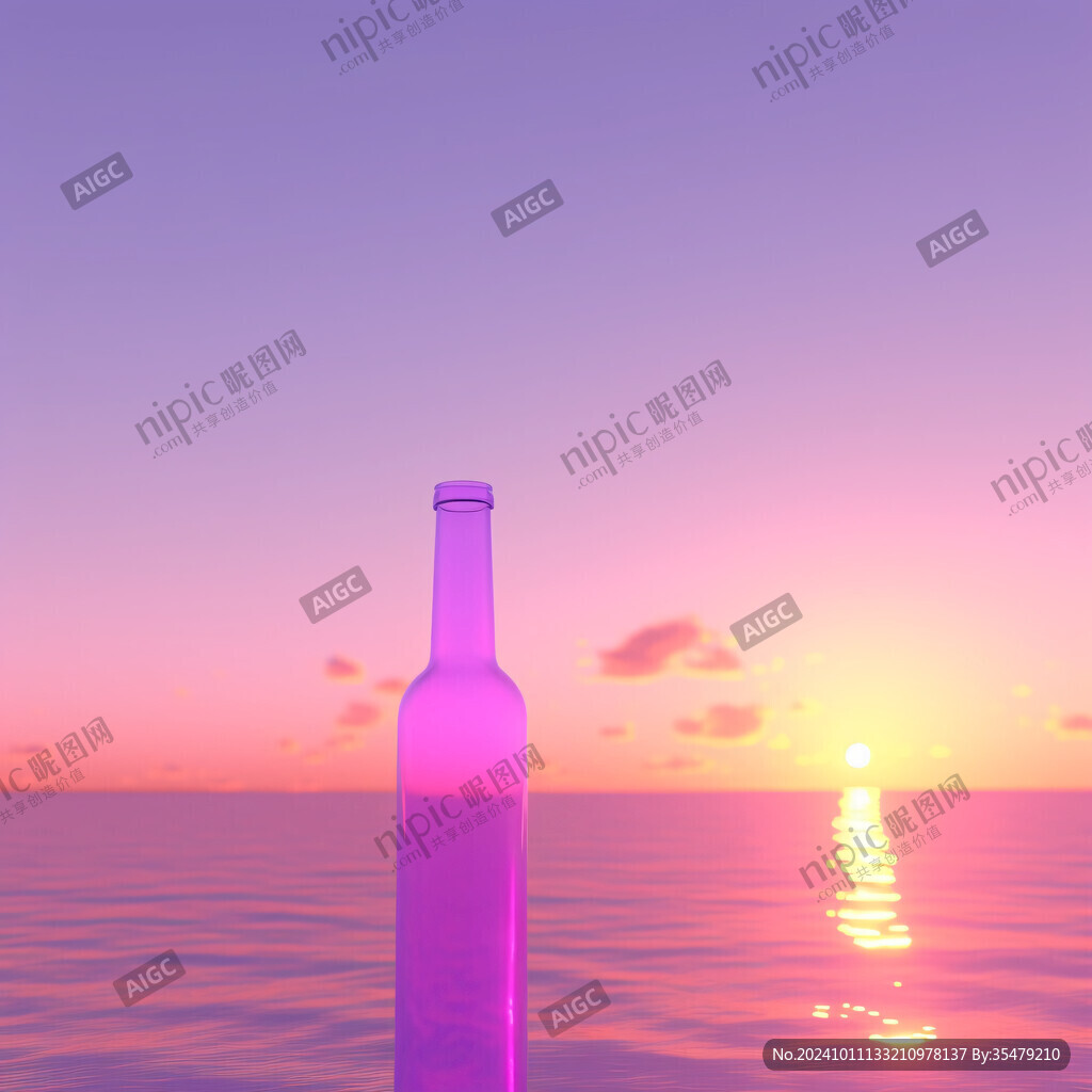 渐变透明酒瓶