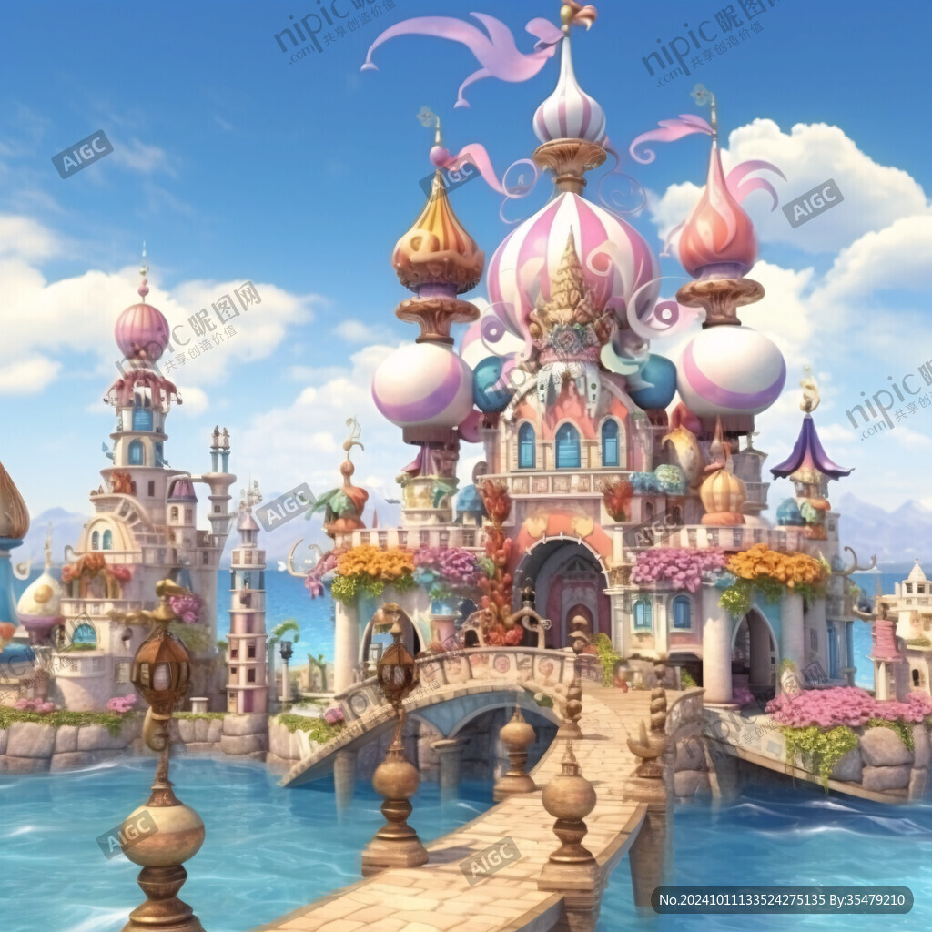 梦幻城堡插画