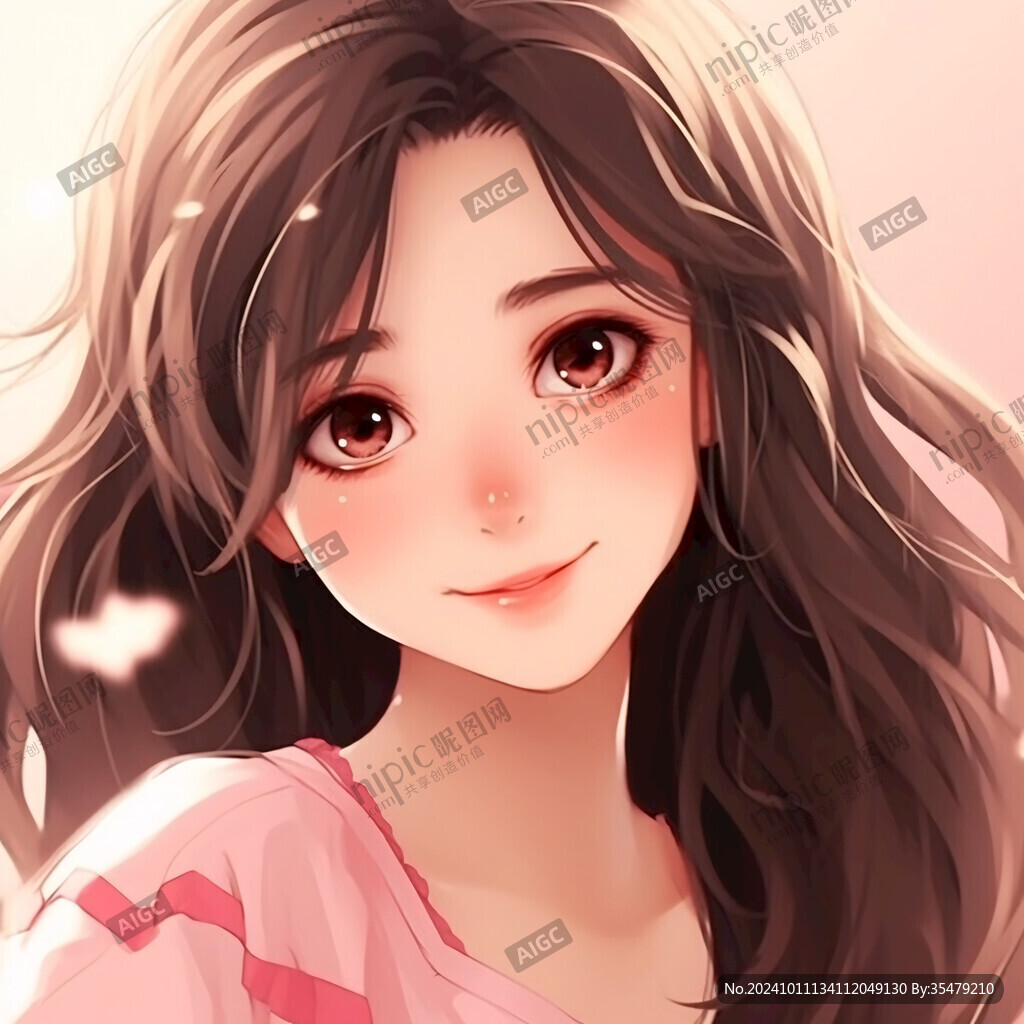 少女头像插画