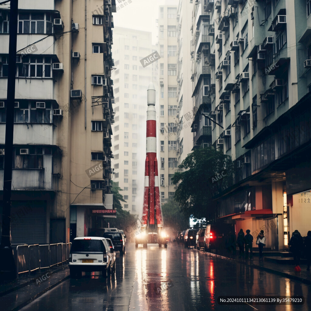 下雨天街景
