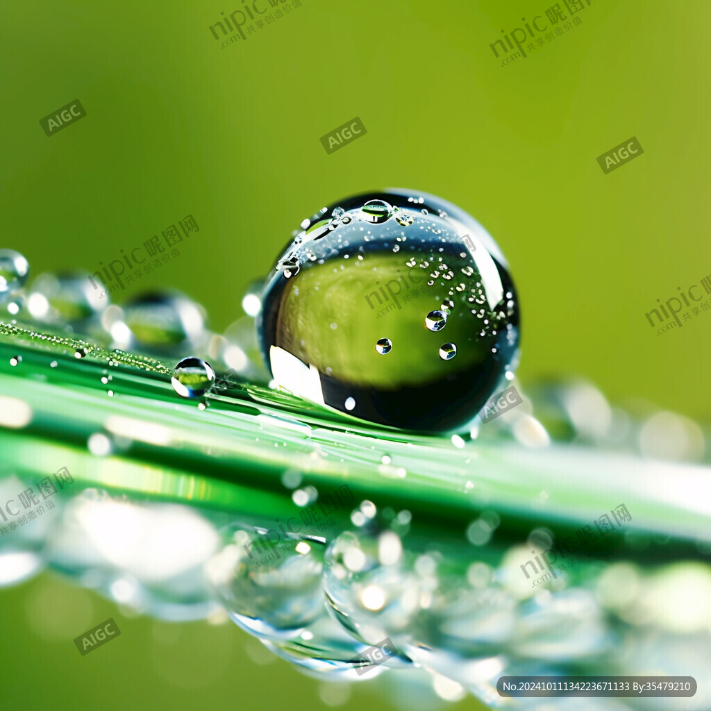 绿色水珠