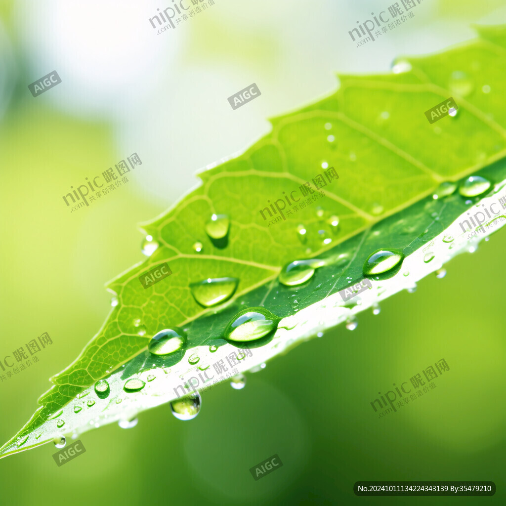 唯美水珠叶子