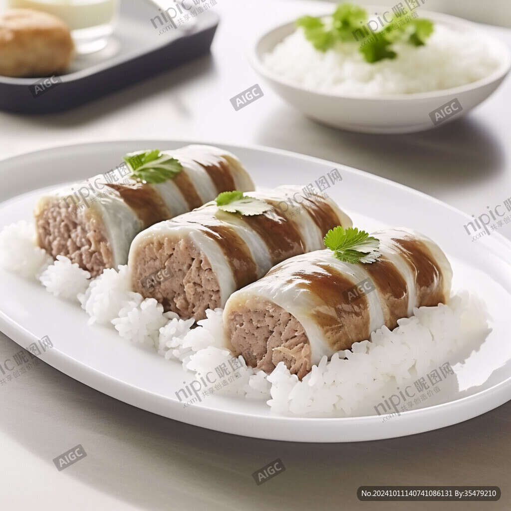 卤味肉卷饭