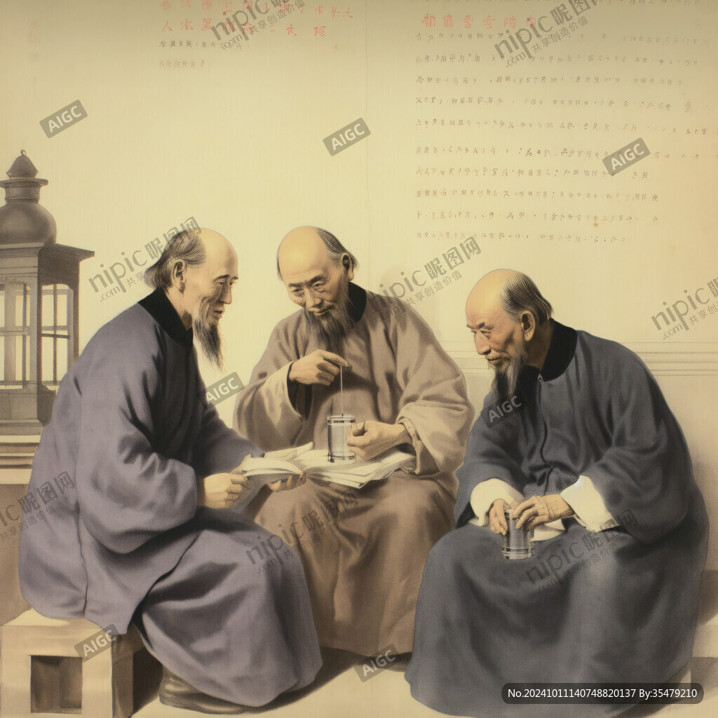 中医号脉蜡像
