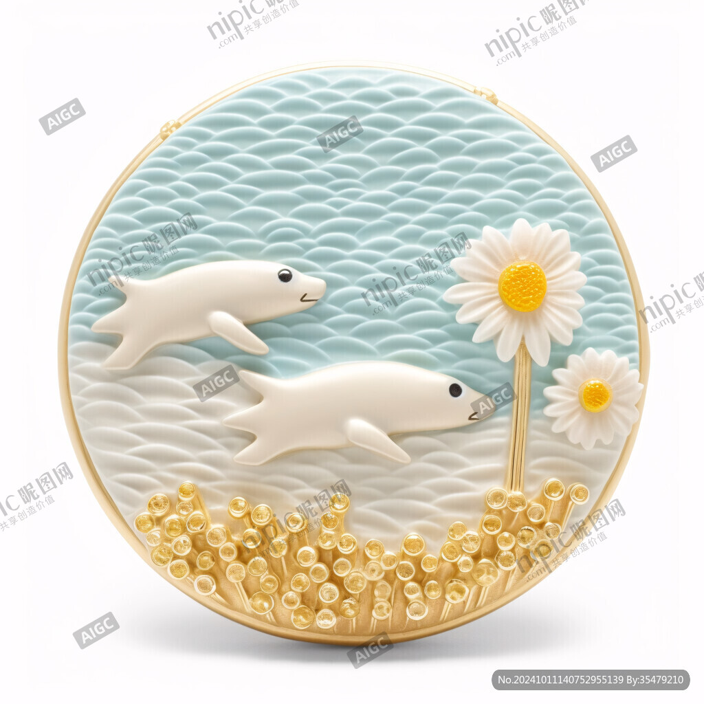 海豚立体画设计