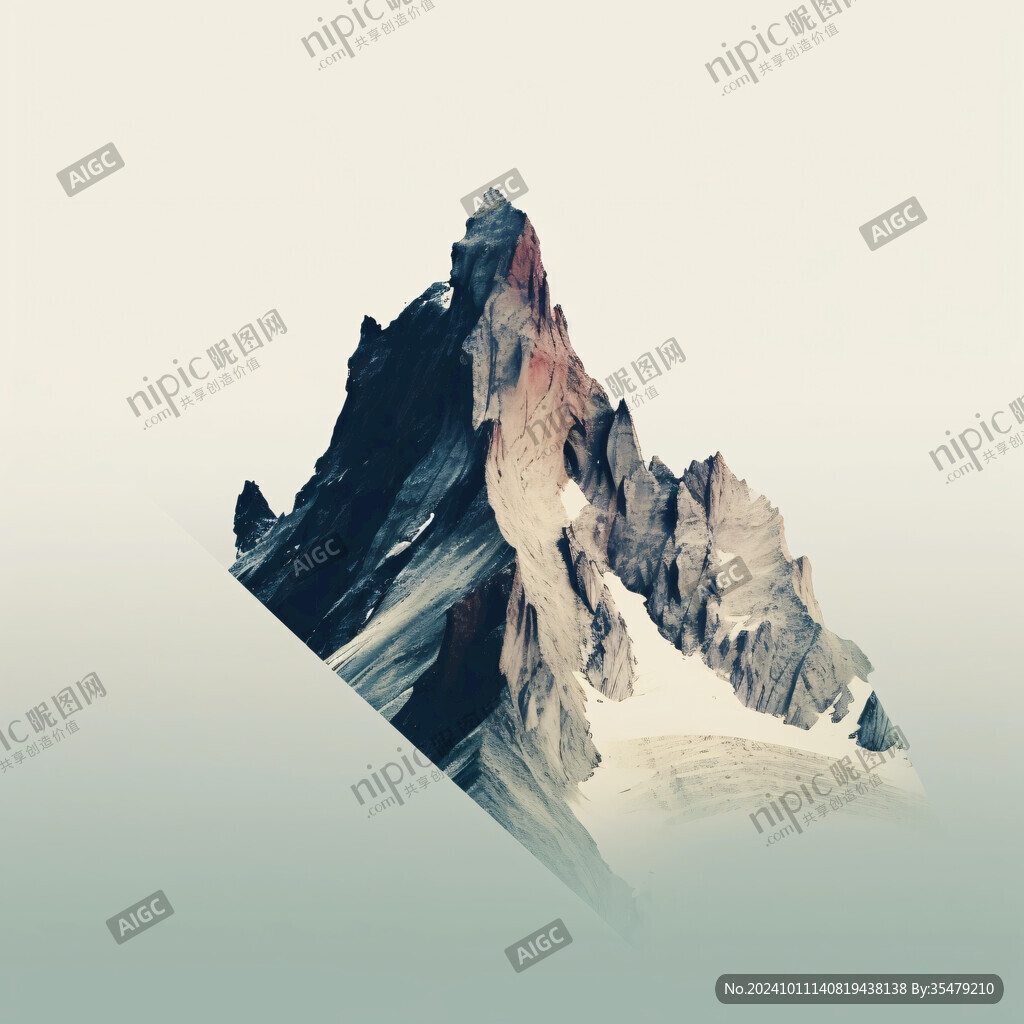 珠穆拉玛峰插画