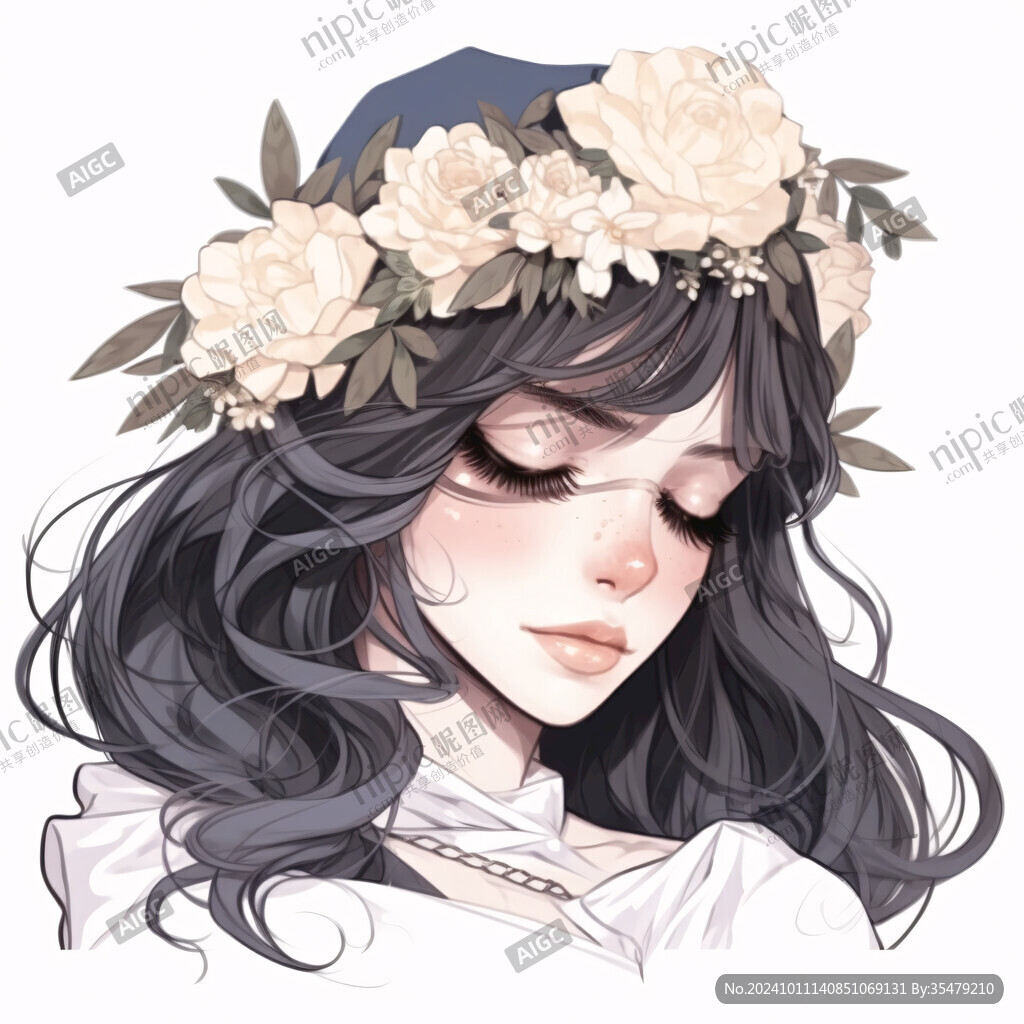 整容整形花季少女插画