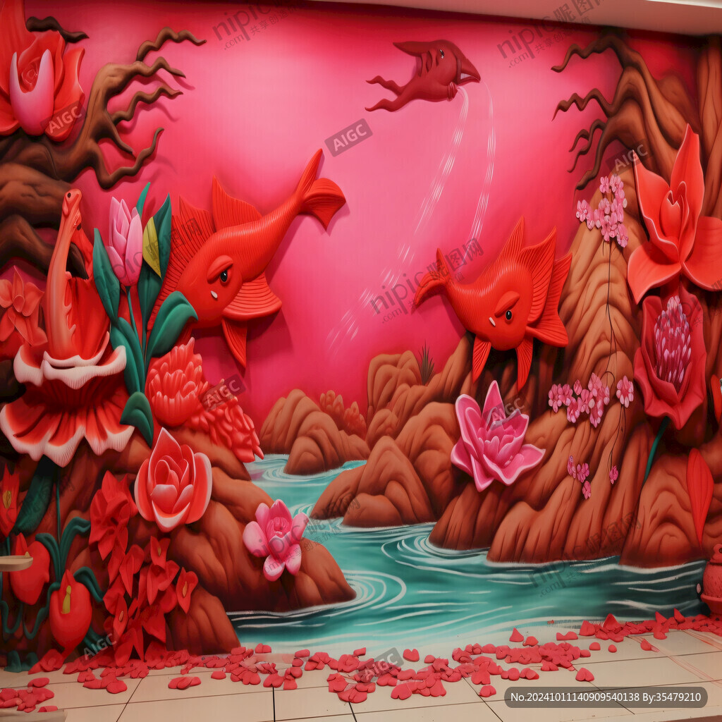 鱼餐馆壁画
