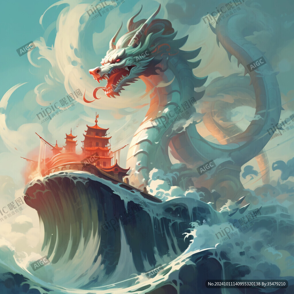 国潮风蛟龙得水